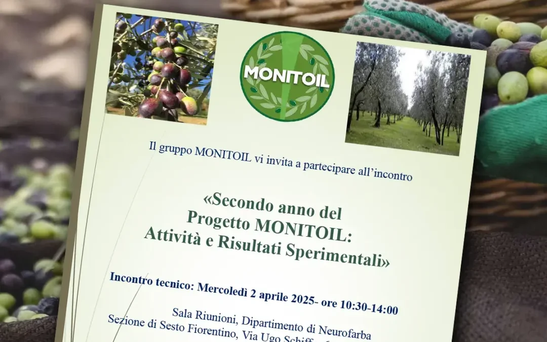 INCONTRO TECNICO / Secondo anno del progetto Monitoil, attività e risultati sperimentali. Sesto Fiorentino (FI), 2 aprile 2025
